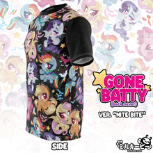 Load image into Gallery viewer, &quot;GONE BATTY!&quot; VER. NITE BITE // ALL-OVER PRINT TEE - ONLINE ORDER
